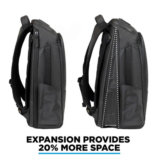 Expandable Black Backpack