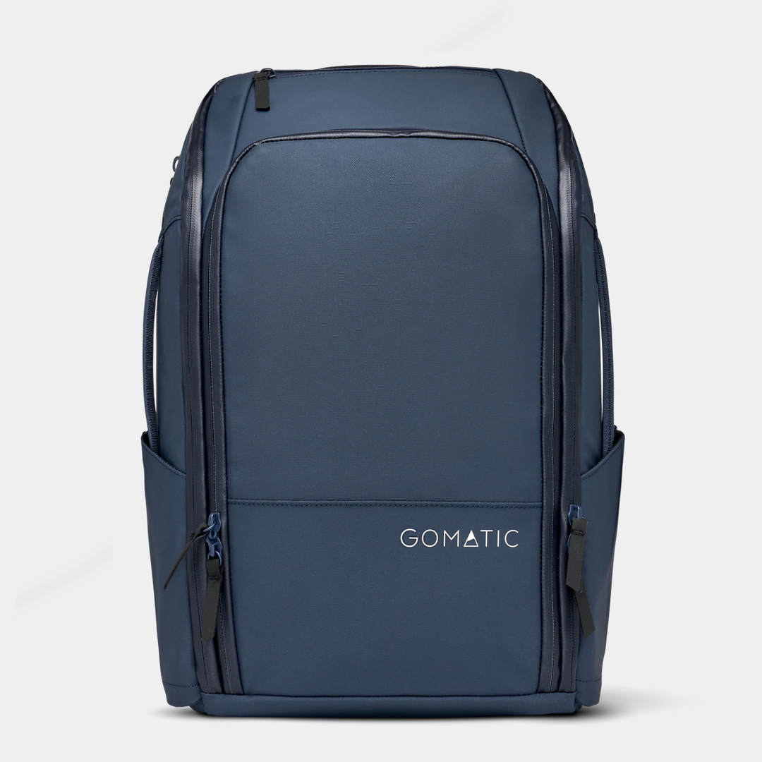 Gomatic Navy Backpack Front View#color_navy