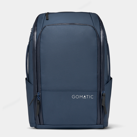 Gomatic Navy Backpack Front View#color_navy