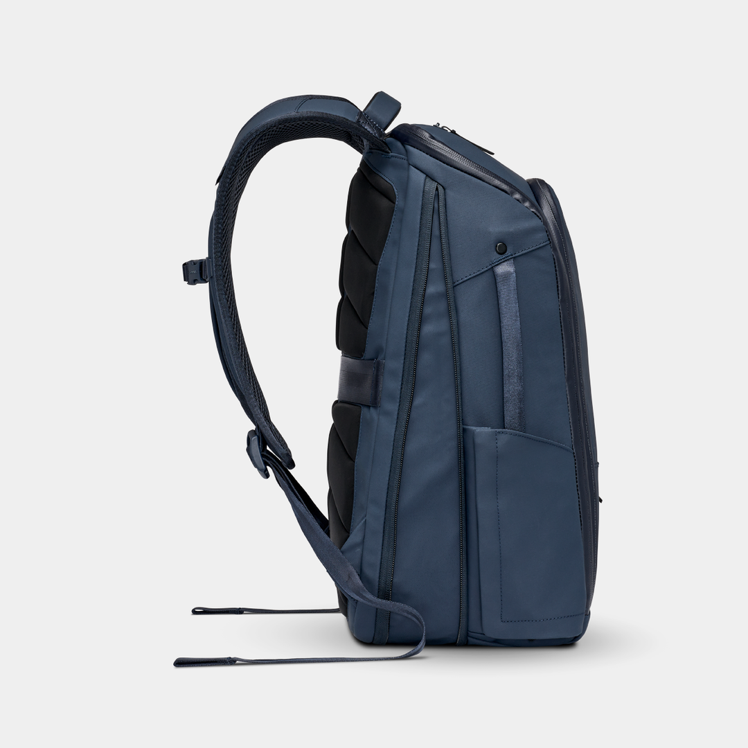 Gomatic Navy Backpack Expanded Side View#color_navy