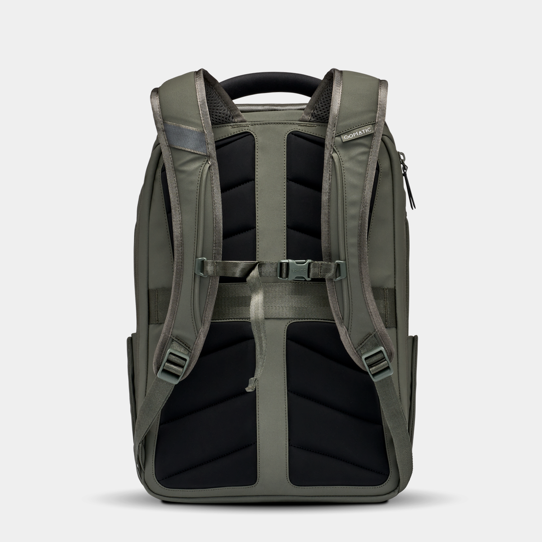 Gomatic Olive Backpack Back View#color_olive