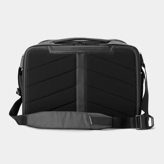 Gomatic Black Messenger Bag Back View
