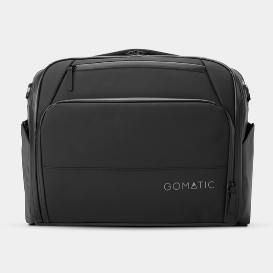 Gomatic Black Messenger Bag Front View