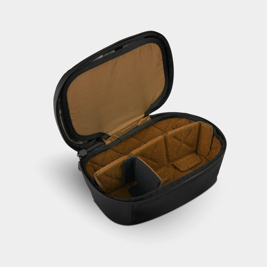 Opened Main No Gear Black McKinnon Tech Organizer Vertical View