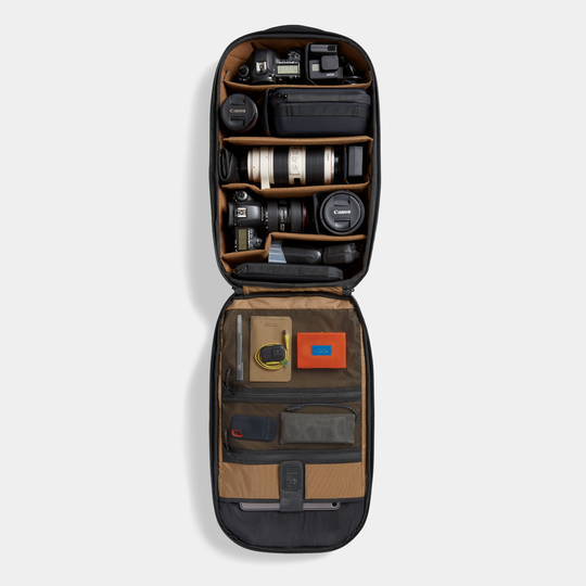 Gomatic Black McKinnon Camera Pack 35L Open View
