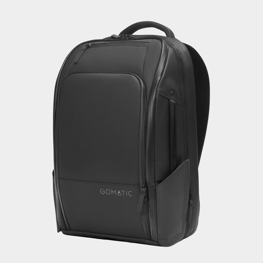 Gomatic Black Travel Pack 14L Front Angle View#color_black