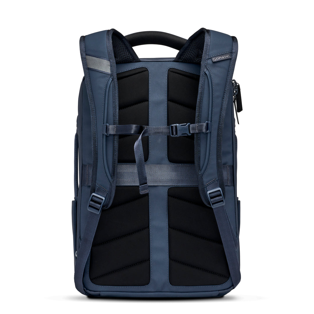 Gomatic Navy Travel Pack 14L Back Strap View#color_navy