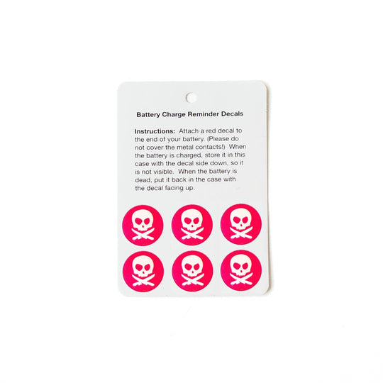 Battery Charge Reminder Decals